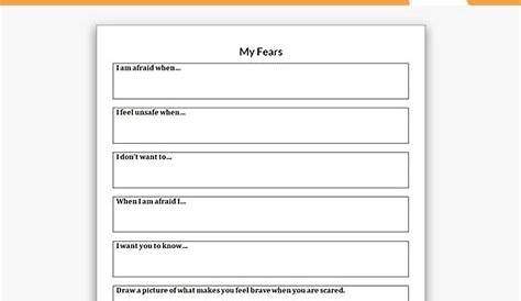 fear in recovery worksheets