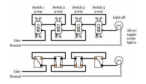 4-Way Light Switch Wiring Diagram 1 | Switches, Diagram, Circuit diagram