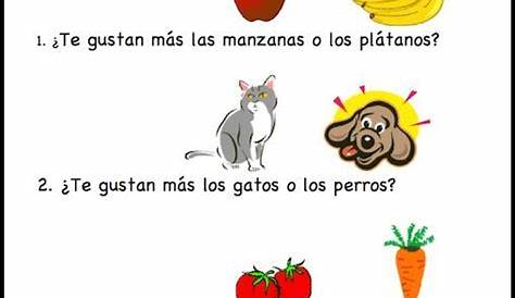 Gustar Activity with Pictures - Spanish Playground | Spanish lessons