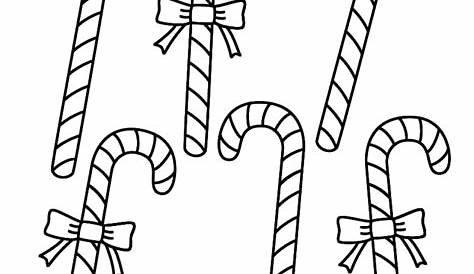 Get This Easy Printable Candy Cane Coloring Page for Children 73604