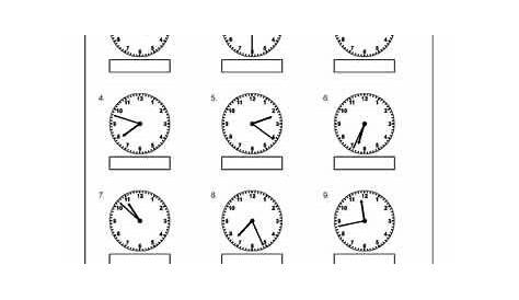 Printable Analog Clock Worksheets – Learning How to Read