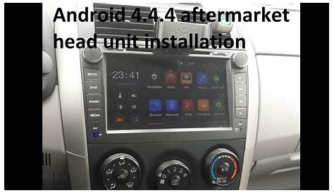 Toyota Corolla Joying android in dash head unit installation - YouTube