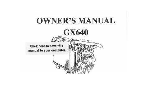 honda gx670 shop manual