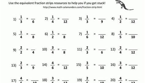 Free Fraction Sheets Equivalent Fractions 3 | #studentteaching | 4Th