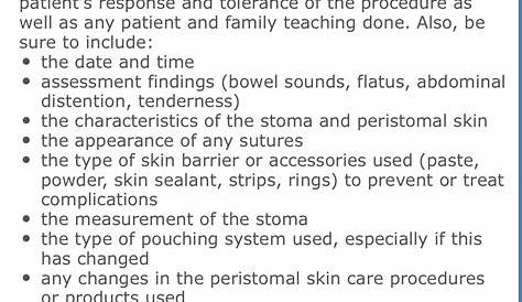 Documentation of colostomy | Nursing notes, Nurse skills, Nursing