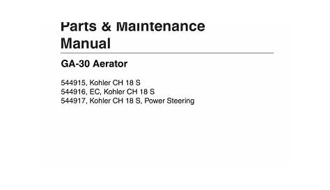 ransomes 898558a ga 60 owner's manual