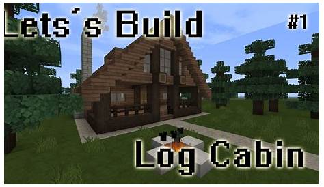Minecraft - Let's Build - Simple Log Cabin - pt1 - YouTube