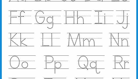 printable alphabet tracing sheet