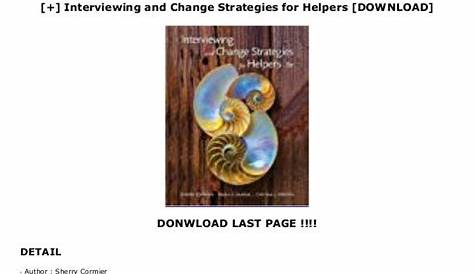 interviewing and change strategies for helpers 8th edition pdf free