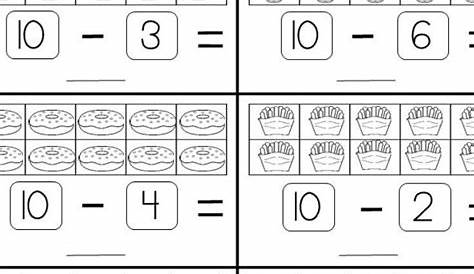 Free Kindergarten Subtraction Printable | Subtraction kindergarten