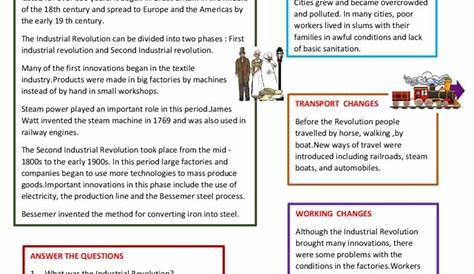 The Industrial Revolution: English ESL worksheets pdf & doc