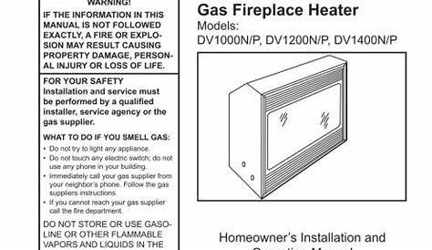 temco gas fireplace manual