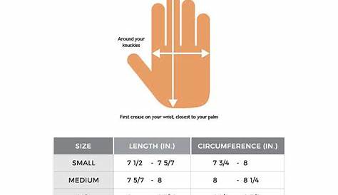 Junior Golf Glove Size Chart