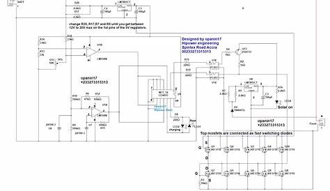 solar battery charge controller circuit diagram