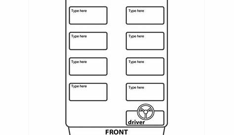 School Bus Seating Chart | School Bus Seating Template