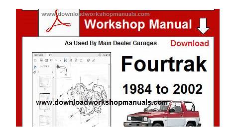 Daihatsu Fourtrak Workshop Repair Manual Download