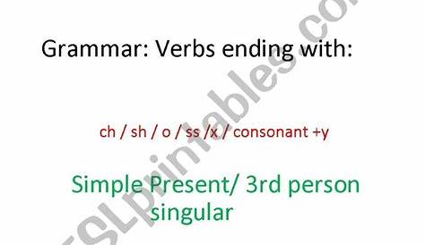 verbs ending in ch