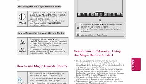 Registering magic remote control, How to use magic remote control