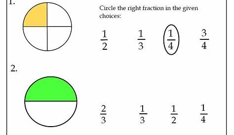 fraction worksheet 2nd grade