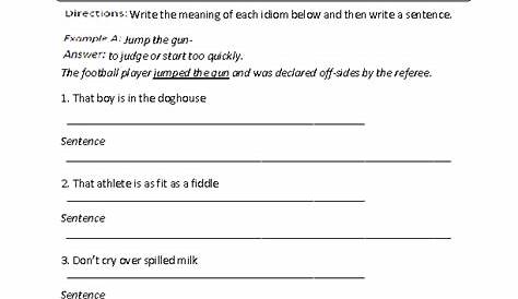 Grade 5 Idioms Worksheets With Answers – Askworksheet