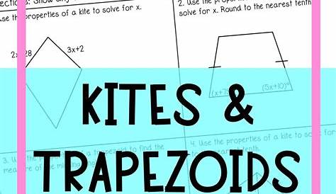 Kites And Trapezoids Worksheet