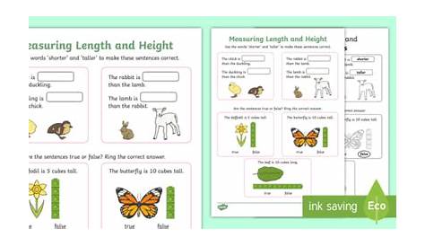 measuring with non standard units worksheets
