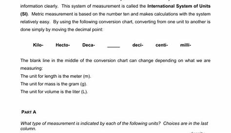 si units conversion worksheets answer key