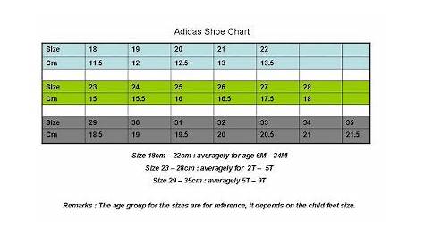 ComELnyE Baby..: Adidas Shoe size Chart
