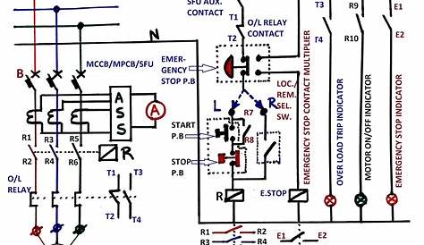 dol starter circuit diagram