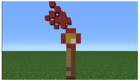 Minecraft Tutorial: How To Make A Redstone Torch Statue - YouTube