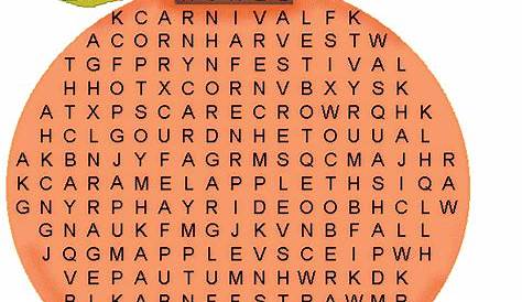 halloween word search | Fall words, Autumn activities, Fall thanksgiving