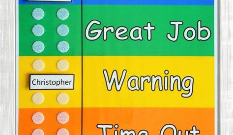 Colorful Behavior Chart Shipped Use for Multiple Kids | Etsy