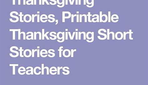 the story of thanksgiving printable