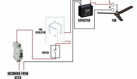 ceiling fan circuit diagram with capacitor