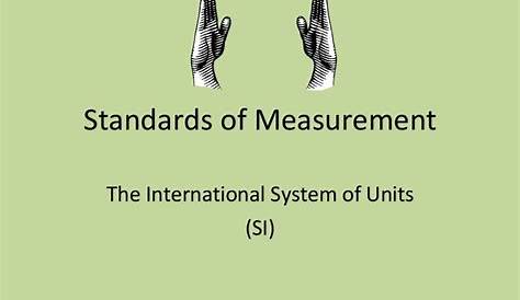 Standards Of Measurement