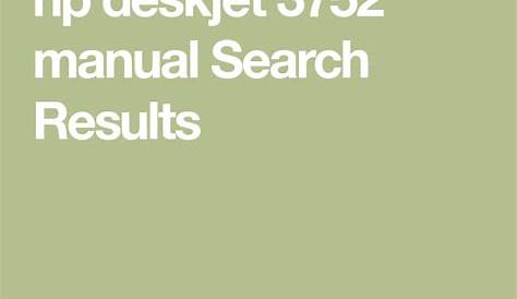 hp deskjet 3752 manual Search Results | Printer, Manual, Instruction