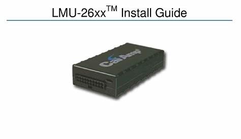 cal amp lmu 26xx installation guide