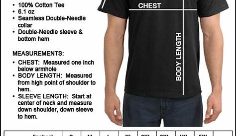gildan t shirt size chart