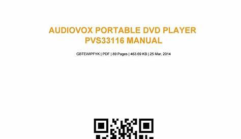 audiovox portable dvd player manual