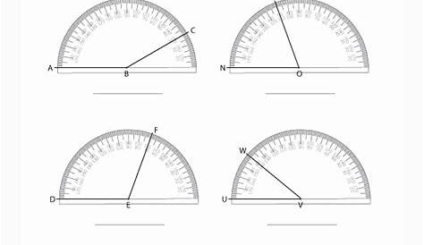 reading protractor worksheets