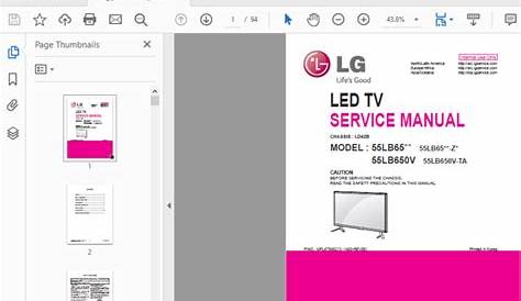 LG 55lb650v 55lb650v ta Led Tv Service Manual - PDF DOWNLOAD