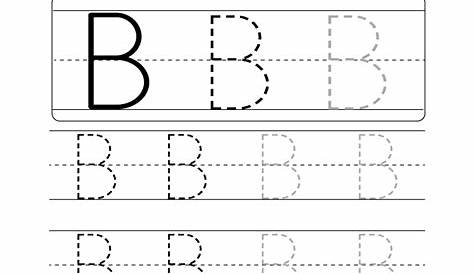 letter b traceable worksheets