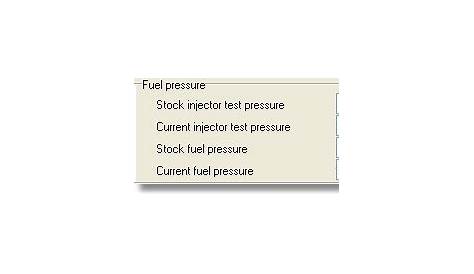 Fuel parameters