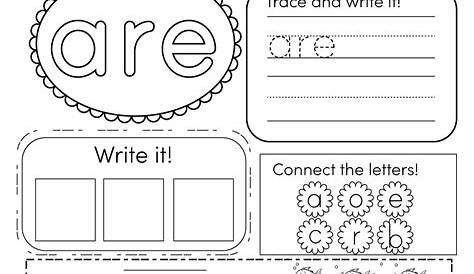 20++ Free Sight Word Worksheets For Kindergarten – Worksheets Decoomo
