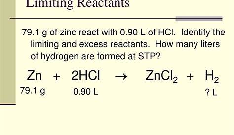 limiting reactant chemistry worksheet