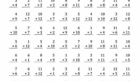 printable multiplication worksheets grade 4