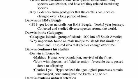 17 Best Images of Theory Of Evolution Worksheets - Theory of Evolution