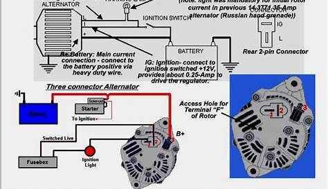 3 wire alternator schematic