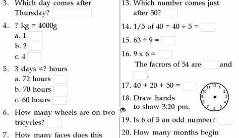 math evaluation worksheet