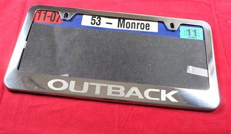 Buy Subaru Outback Chrome License Plate Frame Stainless steel in Morton